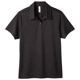 Team 365 TT51HW Ladies Zone Sonic Heather Performance Polo - Black Heather