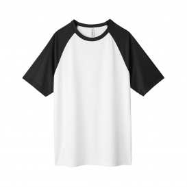 Team 365 TT62 Unisex Zone Colorblock Raglan T-Shirt - White/Black Heather