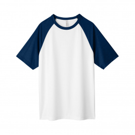 Team 365 TT62 Unisex Zone Colorblock Raglan T-Shirt - White/Sport Dark Navy Heather