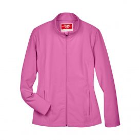 Team 365 TT80W Ladies Leader Soft Shell Jacket - Charity Pink