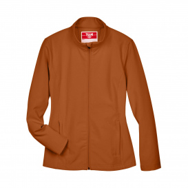 Team 365 TT80W Ladies Leader Soft Shell Jacket - Sport Burnt Orange