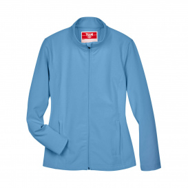 Team 365 TT80W Ladies Leader Soft Shell Jacket - Sport Light Blue