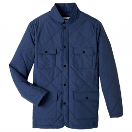 UltraClub UC708 Men\'s Dawson Quilted Hacking Jacket - Navy