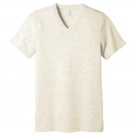 Bella + Canvas BC3415 Unisex Triblend Short Sleeve V-Neck Tee - Oatmeal Triblend