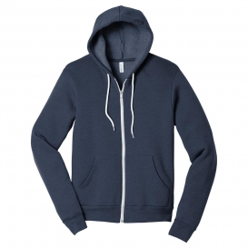 Bella + Canvas BC3739 Unisex Sponge Fleece Full-Zip Hoodie - Heather Navy