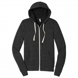 Bella + Canvas BC3909 Unisex Triblend Sponge Fleece Full-Zip Hoodie - Charcoal-Black Triblend