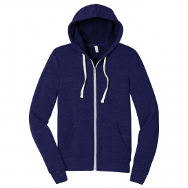Bella + Canvas BC3909 Unisex Triblend Sponge Fleece Full-Zip Hoodie - Navy Triblend