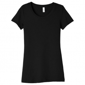 Bella + Canvas BC8413 Women\'s Triblend Short Sleeve Tee - Solid Black Triblend