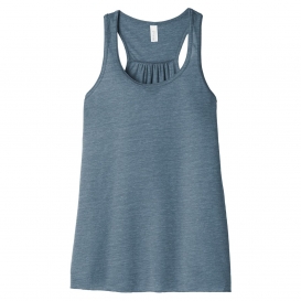 Bella + Canvas BC8800 Women\'s Flowy Racerback Tank - Denim Slub
