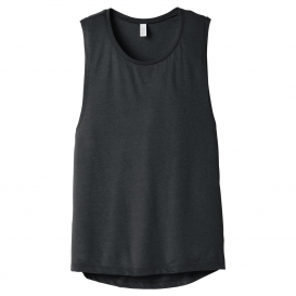 Bella + Canvas BC8803 Women\'s Flowy Scoop Muscle Tank - Dark Grey Heather