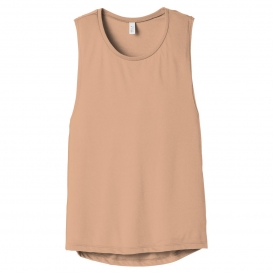 Bella + Canvas BC8803 Women's Flowy Scoop Muscle Tank - Peach