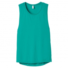 Bella + Canvas BC8803 Women\'s Flowy Scoop Muscle Tank - Teal