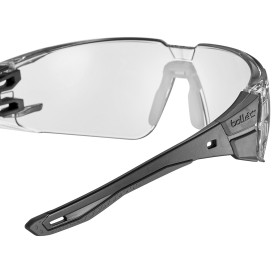 Bolle RUSPMN10U Rush + 2.0 Safety Glasses - Black Temples - Clear CSP Platinum Anti-Fog Lens