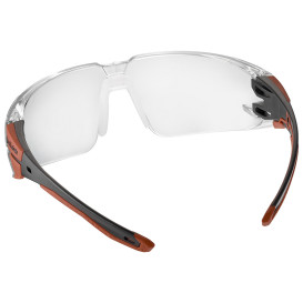Bolle RUSPMN11U Rush + 2.0 Safety Glasses - Black/Red Temples - Clear CSP Platinum Anti-Fog Lens