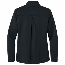 Eddie Bauer EB2370 Ladies Smooth Mid Layer Fleece 1/2-Zip - Black