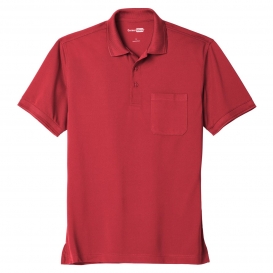 CornerStone CS4020P Industrial Snag-Proof Pique Pocket Polo - Red
