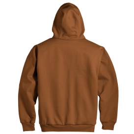CornerStone CS620 Heavyweight Full-Zip Hooded Sweatshirt with Thermal Lining - Duck Brown