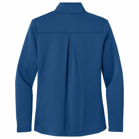 Eddie Bauer EB2370 Ladies Smooth Mid Layer Fleece 1/2-Zip - Cobalt Blue