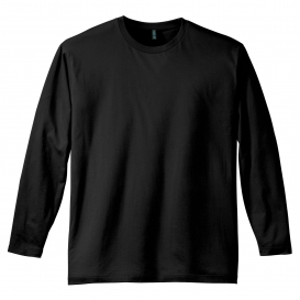 District DT105 Perfect Weight Long Sleeve Tee - Jet Black | Full Source