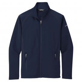 Eddie Bauer EB246 Smooth Base Layer Full-Zip Fleece - River Blue
