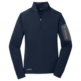 Eddie Bauer EB235 Ladies 1/2 Zip Performance Fleece Jacket - River Blue
