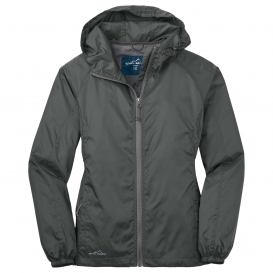 Eddie Bauer EB501 Ladies Packable Wind Jacket - Grey Steel