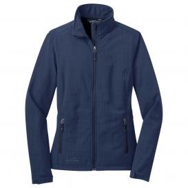 Eddie Bauer EB533 Ladies Shaded Crosshatch Soft Shell Jacket - Blue