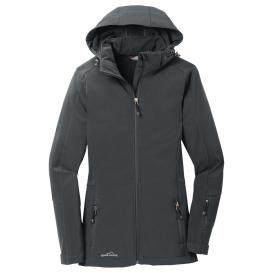 Eddie Bauer EB537 Ladies Hooded Soft Shell Parka - Grey Steel