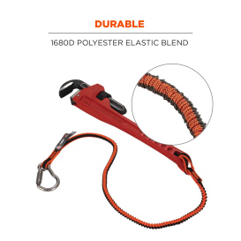 Ergodyne Squids 3101F(x) Tool Lanyard Stainless Steel Carabiner - 15lbs