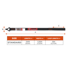 Ergodyne Squids 3169 Warehouse Racking Stabilizer Strap - Black