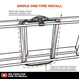 Ergodyne Arsenal 5304 Extension Ladder Carrying Handle - Black