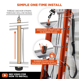 Ergodyne Arsenal 5305 Extension Ladder Shoulder Lifting Strap - Orange