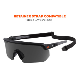 Ergodyne Aegir 55006 Safety Glasses - Black Frame - Smoke Fog-Off Anti-Fog Lens