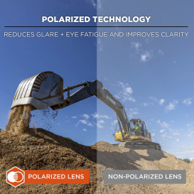 Ergodyne Sixten 58260 Safety Glasses - Smoke Frame - Gray Polarized Anti-Fog Lens