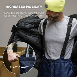 Ergodyne N-Ferno 6462 Essential Insulated Freezer Bibs Overalls - Navy