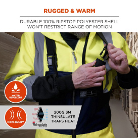 Ergodyne N-Ferno 6479 Class E Hi-Vis Freezer Bib Overalls
