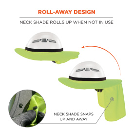 Ergodyne Chill-Its 6661 Universal Hard Hat Brim with Neck Shade - Lime
