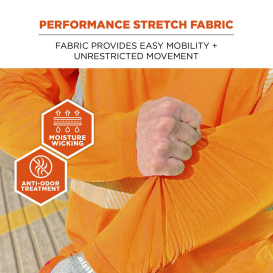 Ergodyne Chill-Its 6688 Class 2 Long Sleeve Cooling Safety Shirt with UV Protection - Orange