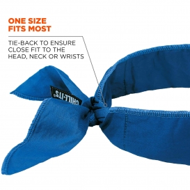 Ergodyne 6702 Chill-Its Cooling Bandana with Polymer Embedded Batting Material - Blue