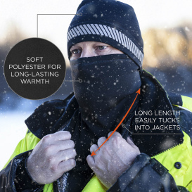 Ergodyne N-Ferno 6831 Reflective Balaclava Fleece Face Mask - Black