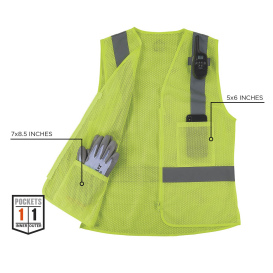 Ergodyne GloWear 8210ZW-S Type R Class 2 Womens Safety Vest - Lime