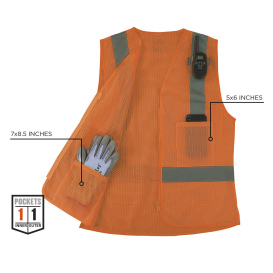 Ergodyne GloWear 8210ZW-S Type R Class 2 Womens Safety Vest - Orange