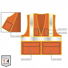 Ergodyne GloWear 8235ZX Type R Class 2 Two-Tone X-Back Safety Vest