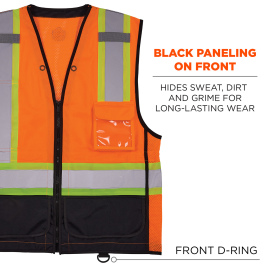 Ergodyne GloWear 8251HDZBK Type R Class 2 Two-Tone Hi-vis Safety Vest - Orange