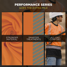 Ergodyne GloWear 8276BK Type R Class 2 Essential Black Bottom Safety Shirt - Orange