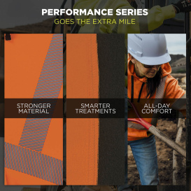 Ergodyne GloWear 8305W Type R Class 3 Women\'s Performance Hooded Zip-Up Sweatshirt - Orange