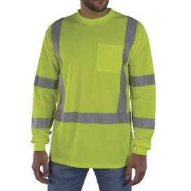Ergodyne GloWear 8368 Type R Class 3 Essential Long Sleeve T-Shirt - Lime