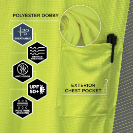 Ergodyne GloWear 8370 Type R Class 3 Performance Long Sleeve T-Shirt - Lime