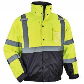 Ergodyne GloWear 8381 Type R Class 3 Performance 3-in-1 Bomber Jacket - Yellow/Lime