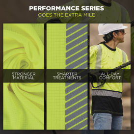 Ergodyne GloWear 8387 Type R Class 3 Performance Long Sleeve T-Shirt - Lime